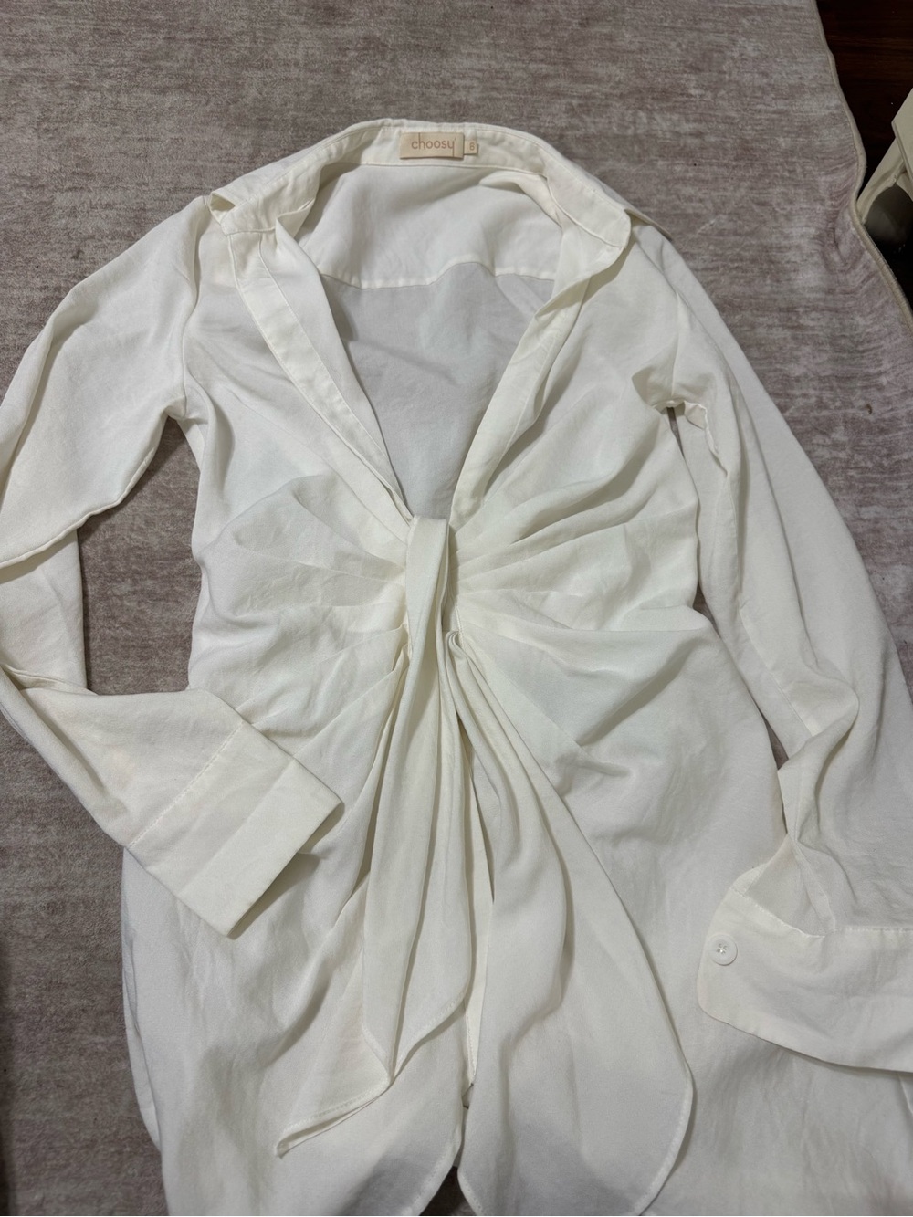 Choosy white long sleeve mini dress size 8 - Picture 2 of 3